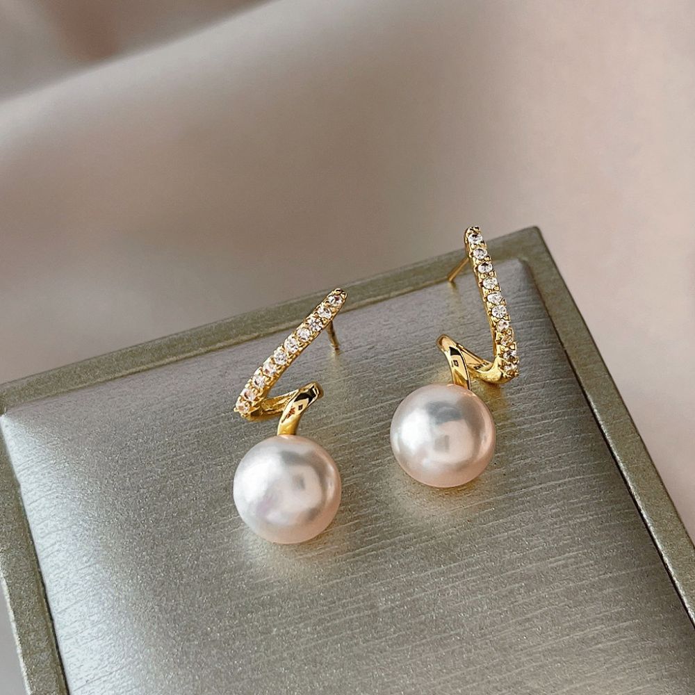 Boucles d'oreilles en perles d'or 24 carats