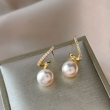 24K Gold Pearl Earrings