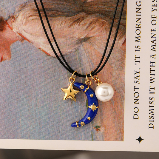 "Star and Moon" Necklace