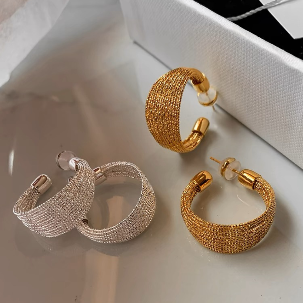 Earrings C-24K Gold