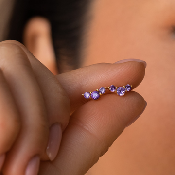 Custom Birthstone Studs in Minimalism