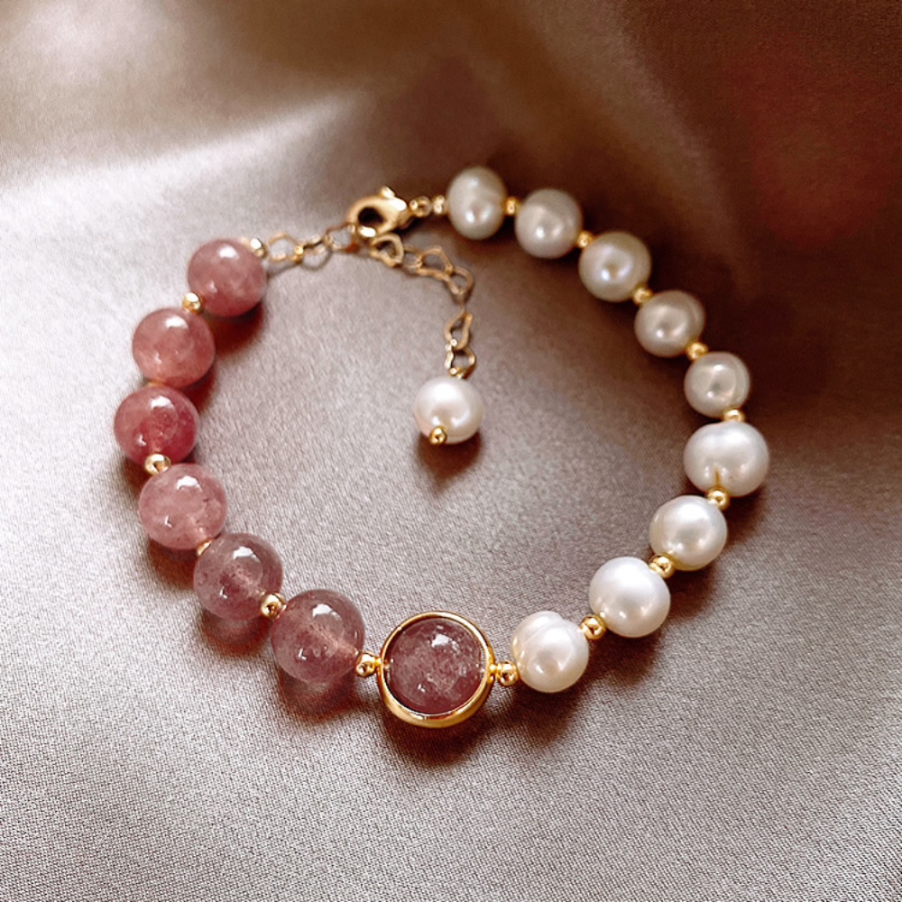 Bracelet en cristal de fraise