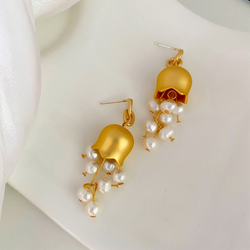 Lily of the Valley Pearl Earrings