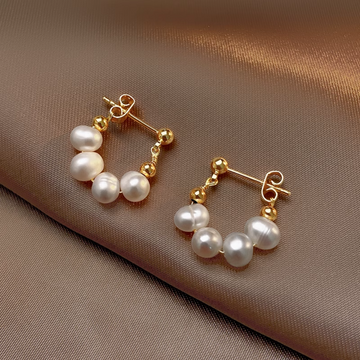 Boucles d'oreilles florales en or 14 carats