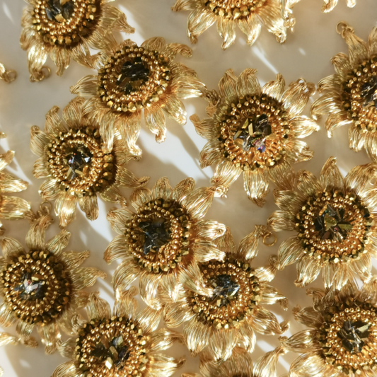 Golden Sunflower Earrings