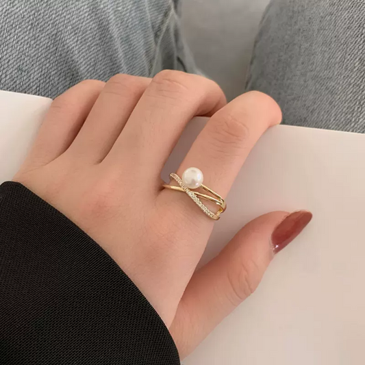 14K Gold Pearl Ring