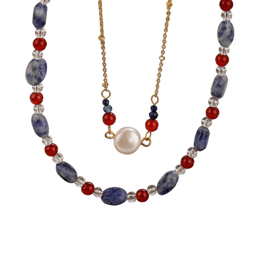 Freshwater Pearl & Natural Stone Necklace