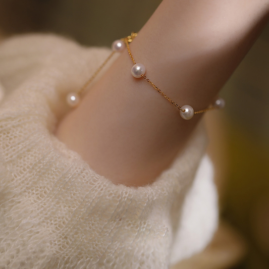 14K Gold Freshwater Pearl Bracelet